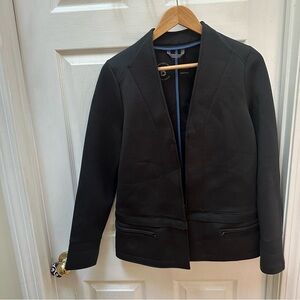 BRUNSWICK PARK Black Full Zip "Smarter Apparel" Scuba Jacket m medium blazer
